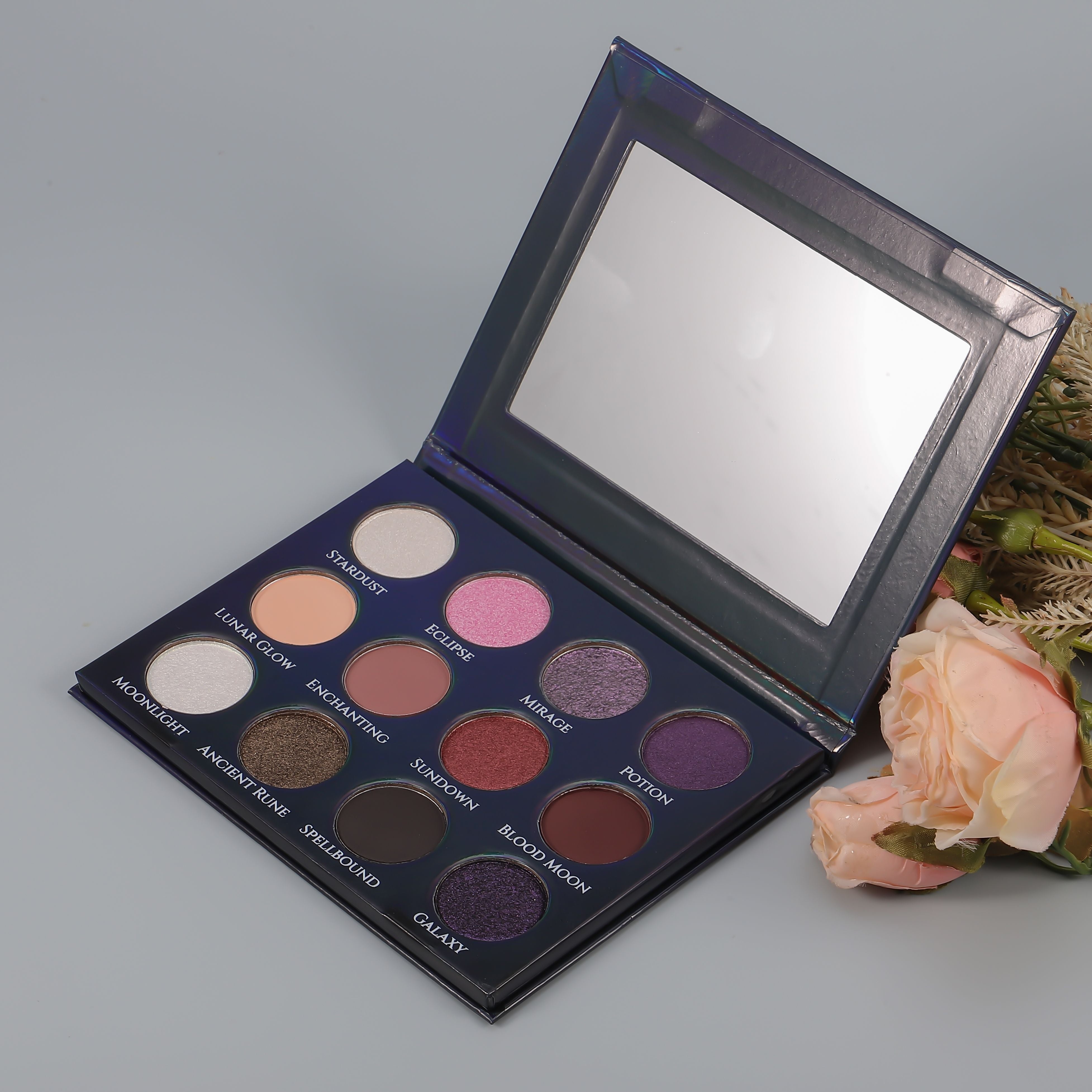 12-shade Celestial Shadows Eyeshadow Palette - Matte, Shimmer, Foiled Metallic, and Duochrome Finishes