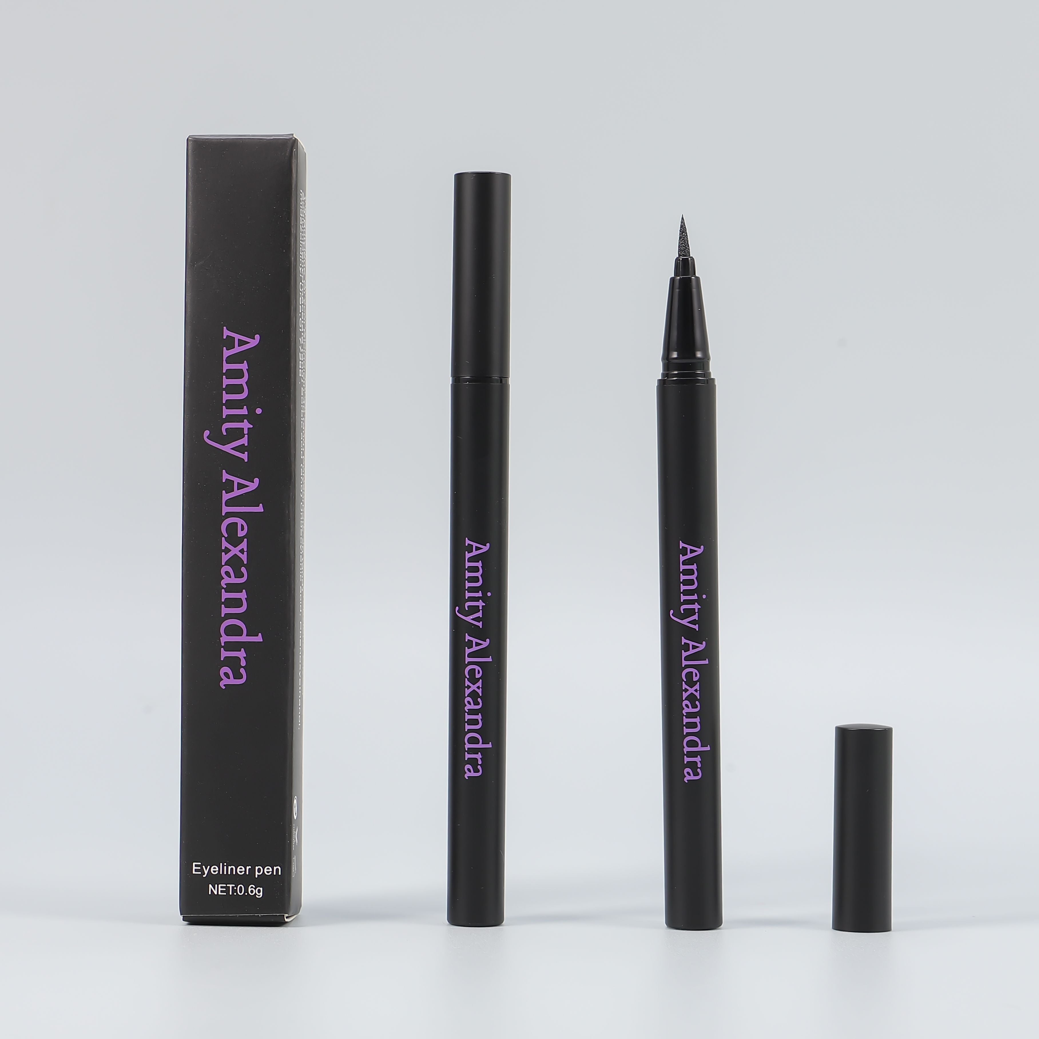 Amity Alexandra Liquid Eyeliner - Intense Black, Precision Application