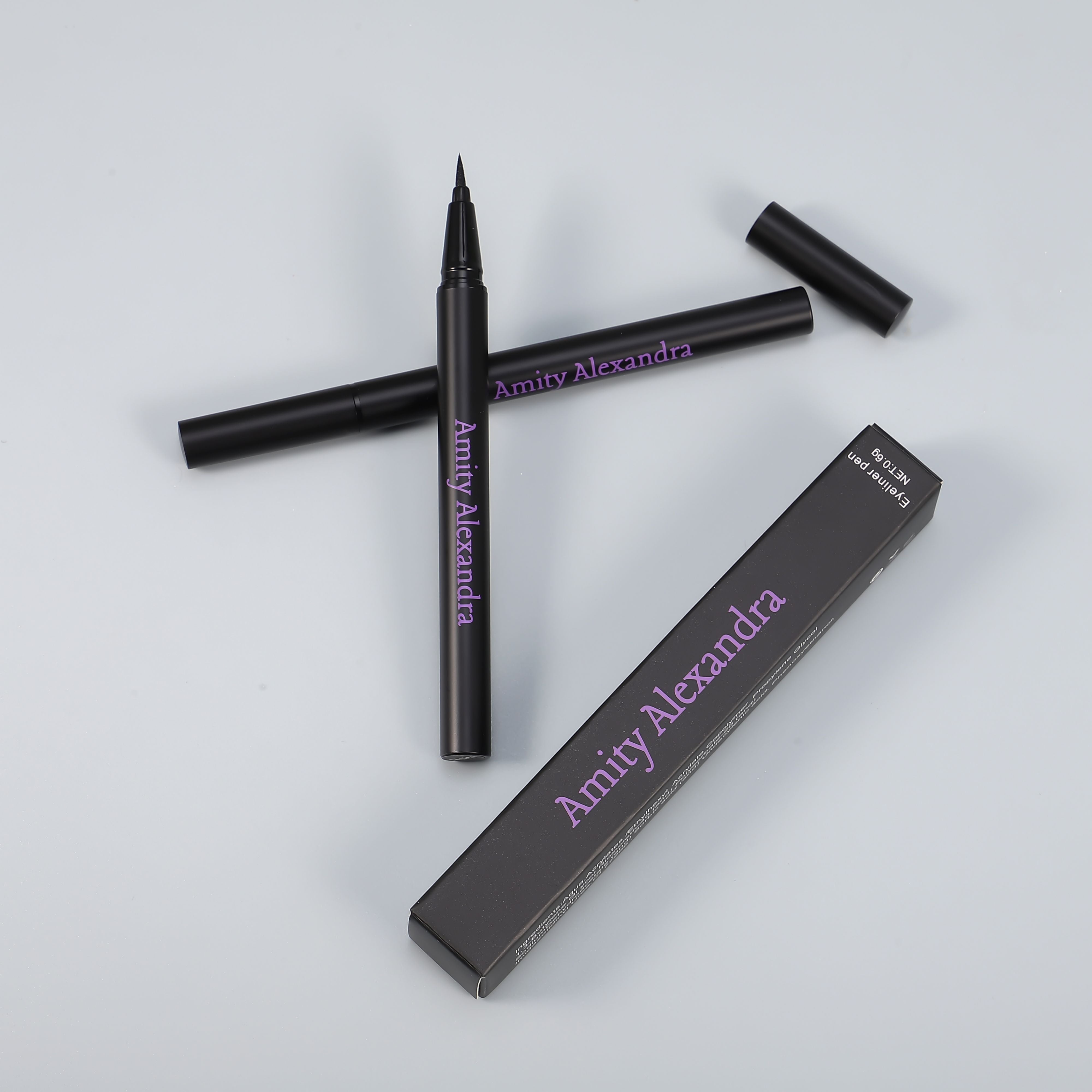 Amity Alexandra Liquid Eyeliner - Intense Black, Precision Application