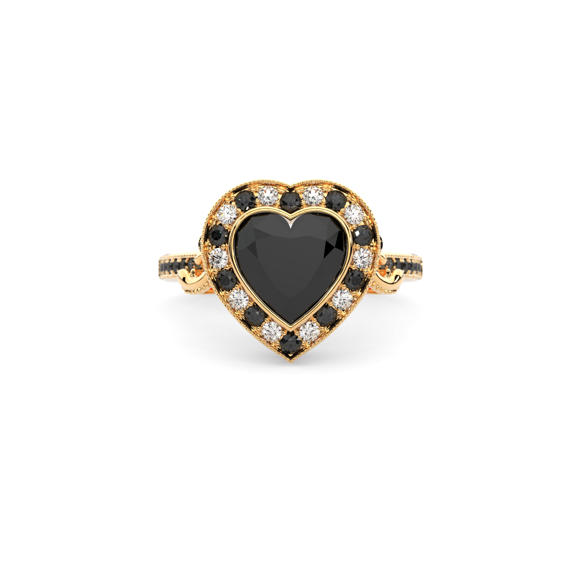 Gothic heart ring hotsell
