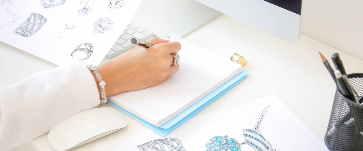 Custom Jewelry Design and Rendering Process